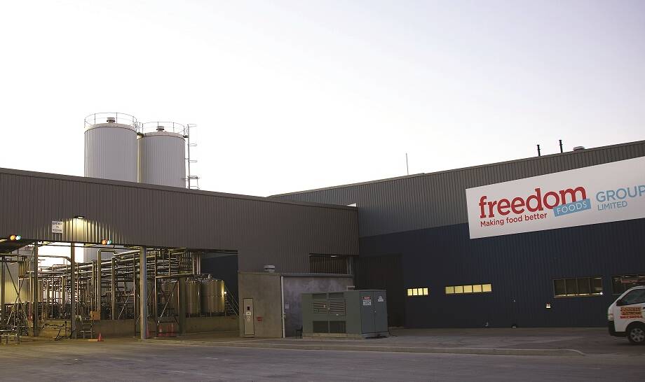 Freedom Foods Group's four-year-old Shepparton dairy processing plant receives milk from farm in surrounding in northern Victoria and southern NSW.