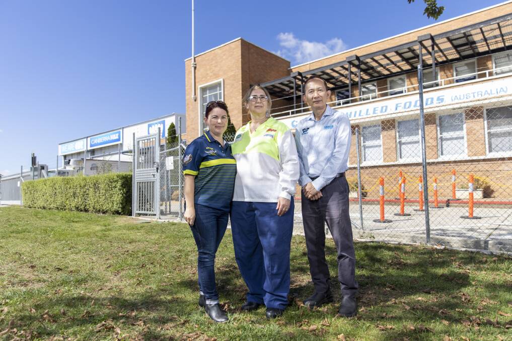 Capitol Chilled Foods, maker of Canberra Milk, has many long-term employees including Rebecca Wynne (20 years), Ratka Martinoska (33 years) and Hung Truong (40 years). Picture: Keegan Carroll