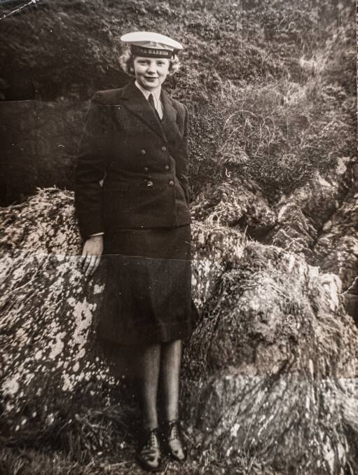 A fresh-faced Olwyn-Anne Cook during her service with the Wrens. Picture: Supplied