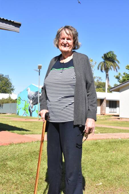Secretary of the Katherine Senior Citizens Association, Jillian Hagger, might have broken her hip, but she is looking forward to the rush of endorphins which come from physical activity. 