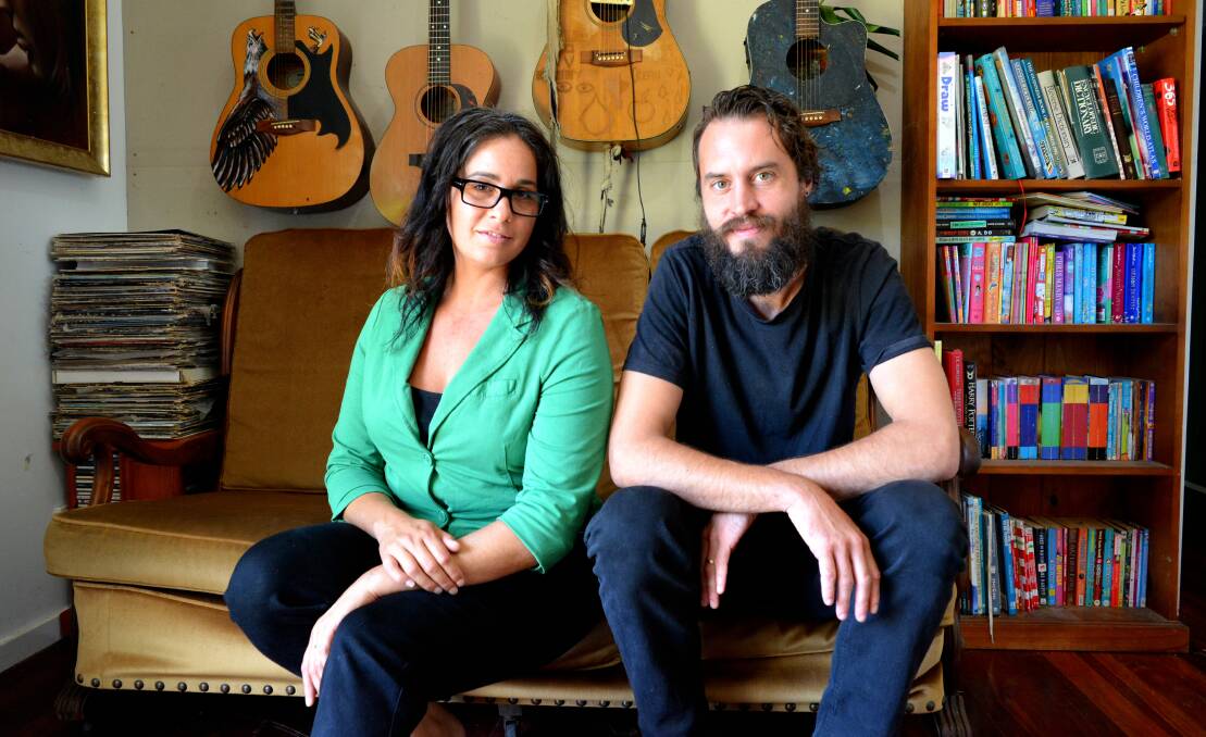 Chelsy Atkins and Ricky Bloomfield at home in Wallagoot, Far South Coast NSW. Picture by Ben Smyth