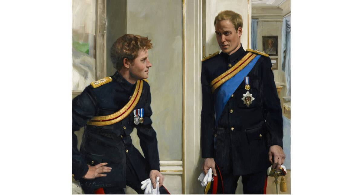 BROTHERS: Prince William, (later Duke of Cambridge), Prince Harry (later Duke of Sussex) by Nicola Jane Philipps, 2009 © National Portrait Gallery, London; 