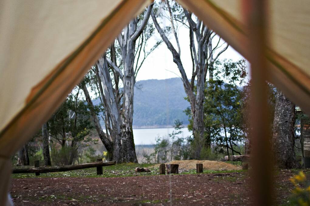 ROOM WITH A VIEW: Go Glamping at Devil Cove in Lake Eildon - open for 12 weeks only. Photo: Glamping with Nature.