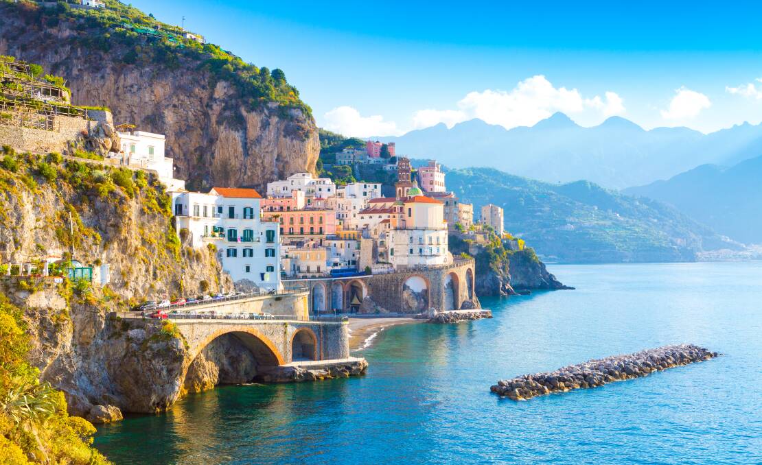 From the charms of seaside Sorrento to the dramatic beauty of the Amalfi Coast (pictured) Italy's beaches will not disappoint. 
