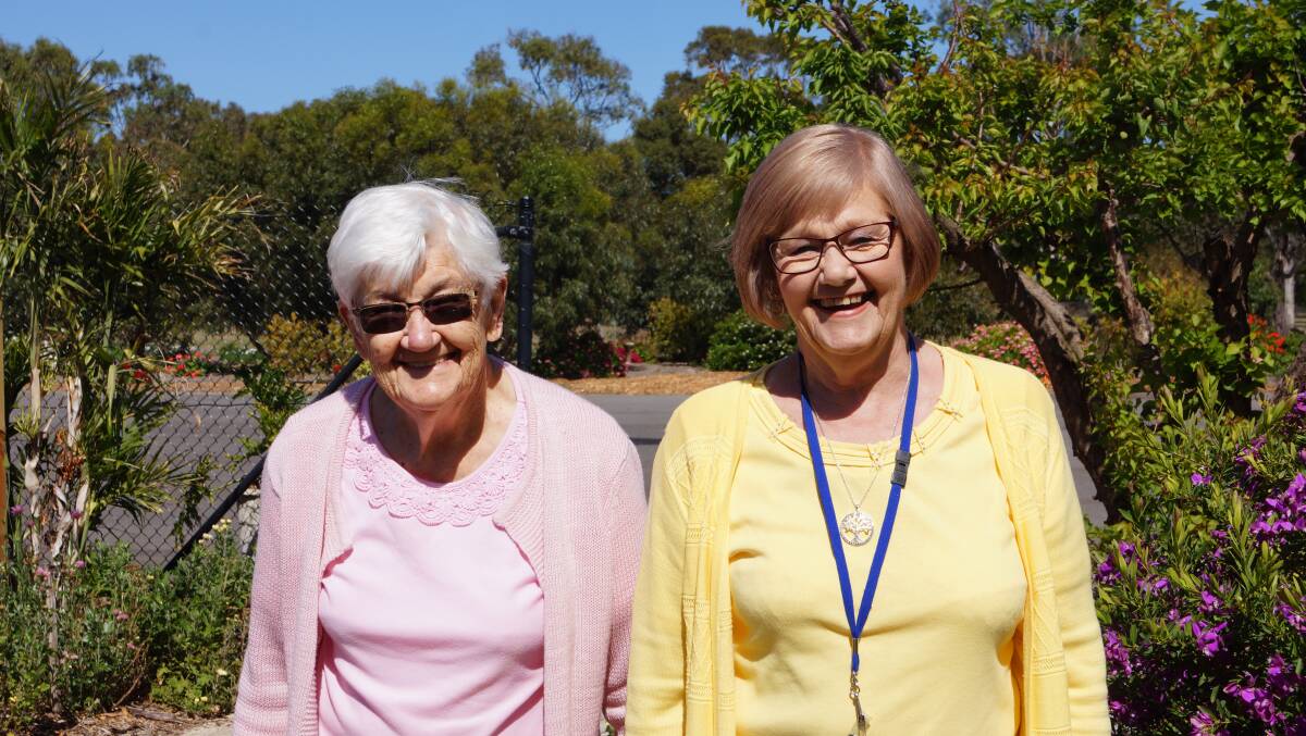 'FIVE-STAR': Volunteer Irene Edgecombe (right) with her mother Eve Gill at Wakefield House Positive Ageing Centre in Morphett Vale which celebrated its 30th birthday this year.
