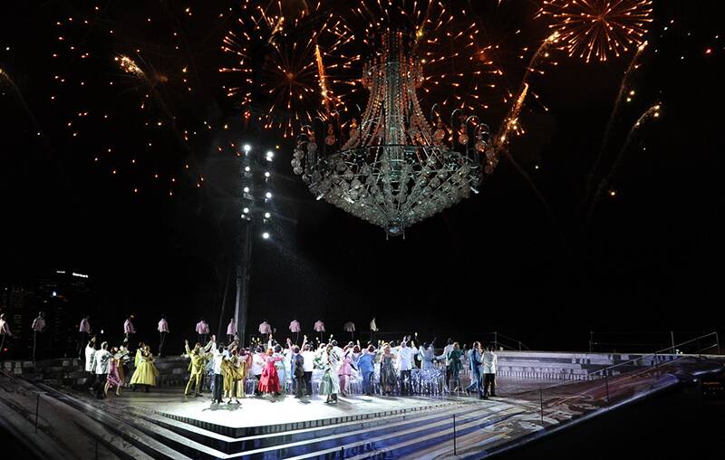 Next year's Handa Opera on the Harbour's La Traviata will again feature the nine-metre high chandelier with 10,000 crystals that wowed the crowds in 2012.