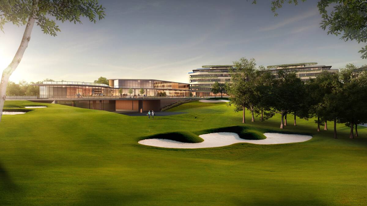 Plans for Merewether Golf Club include four six-storey unit blocks along one of the existing fairways adjoining the redeveloped clubhouse.