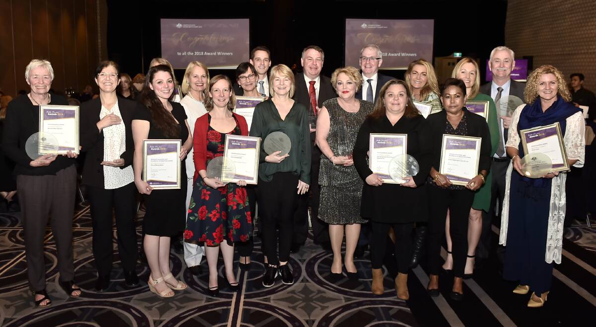 Winners at the Australian Aged Care Quality Agency's 2018 Better Practice Awards in Sydney.