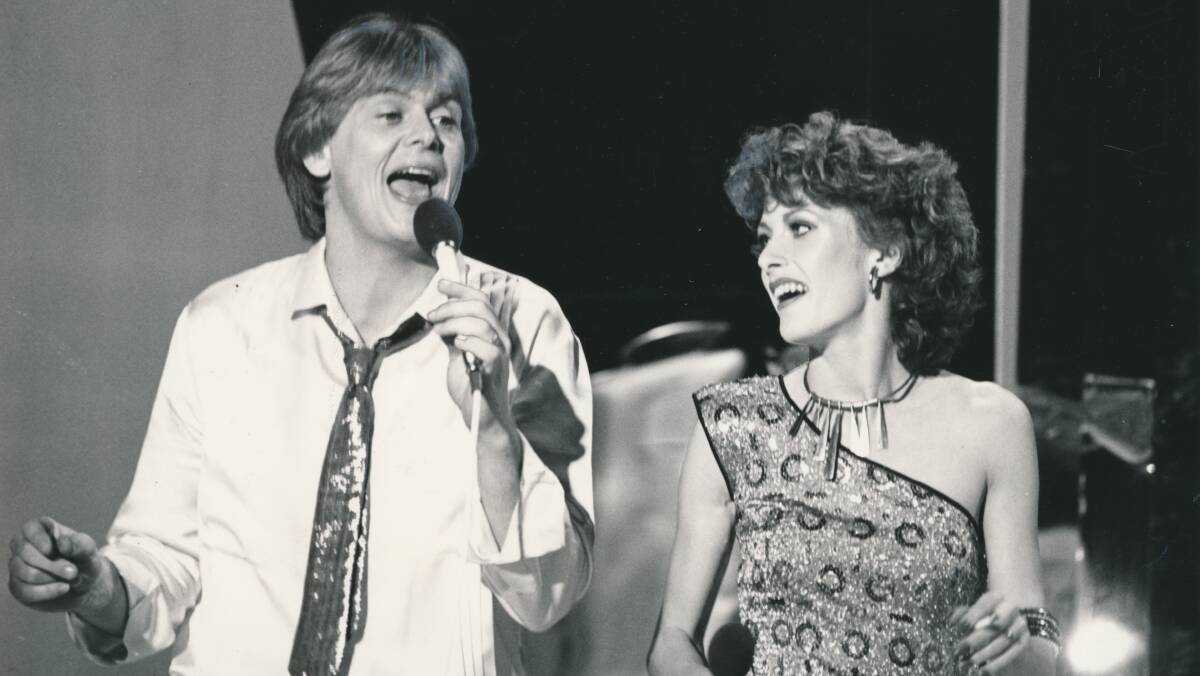 DOUBLE ACT: Debra Byrne with John Farnham in 1980 on the popular TV show Farnham and Byrne. Photo: Fairfax