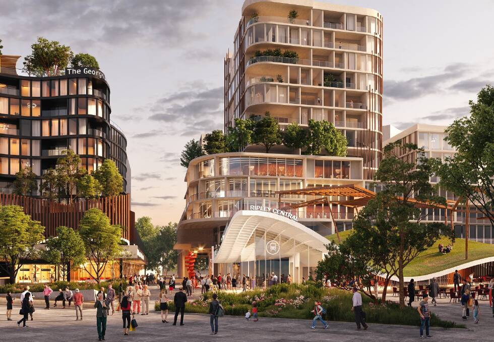 BUILT FOR PURPOSE: Ripley Town Centre is in a mixed-use masterplanned community which will include senior living and aged care. Photo: Artists impression