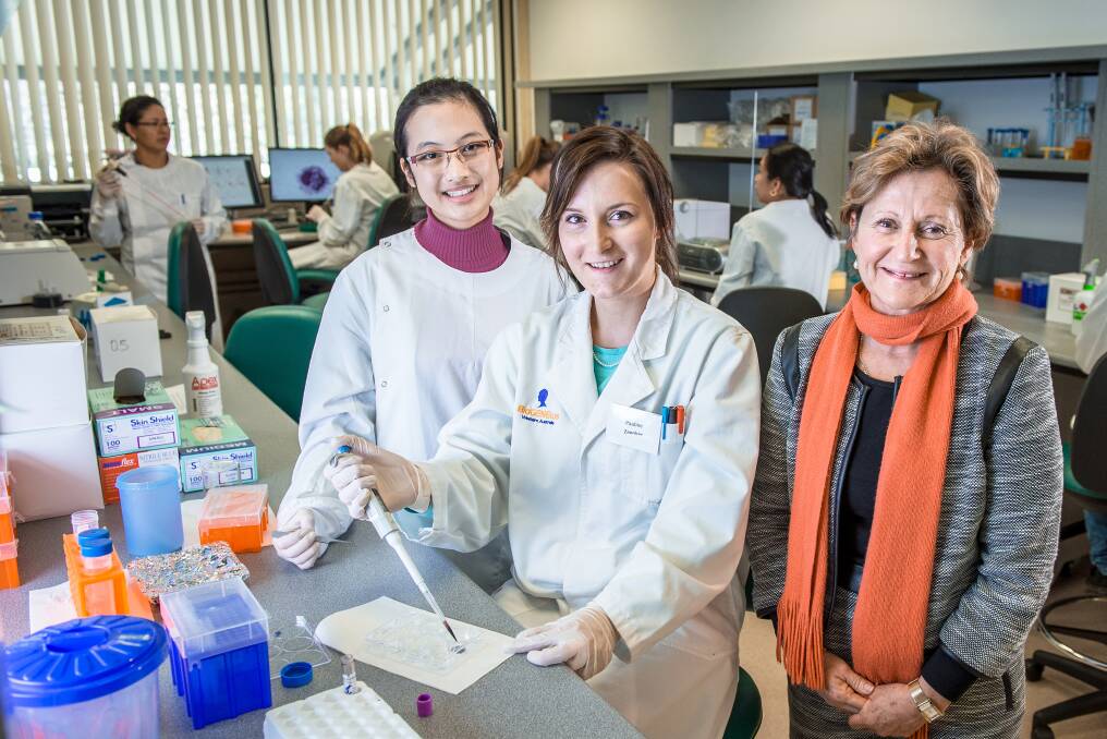 Edith Cowan University’s Melanoma Research Group (from left) Michelle Pereira, Pauline Zaenker and Professor Mel Ziman. Photo: supplied.