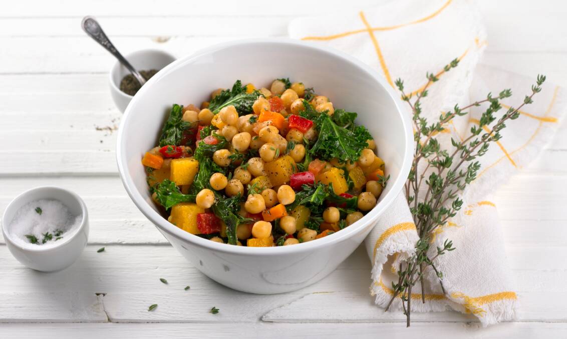 BOWL OF GOODNESS: Pumpkin and chickpeas make a delicious and healthy meal. 