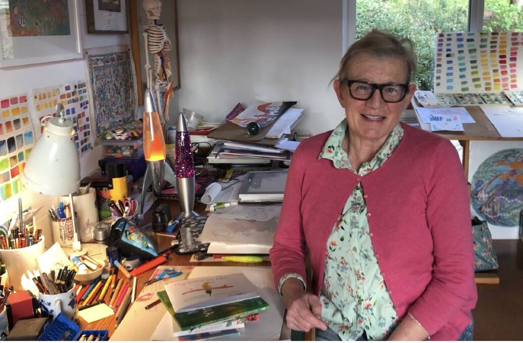 Children's author and illustrator Alison Lester in her home studio in West Gippsland, Victoria. 