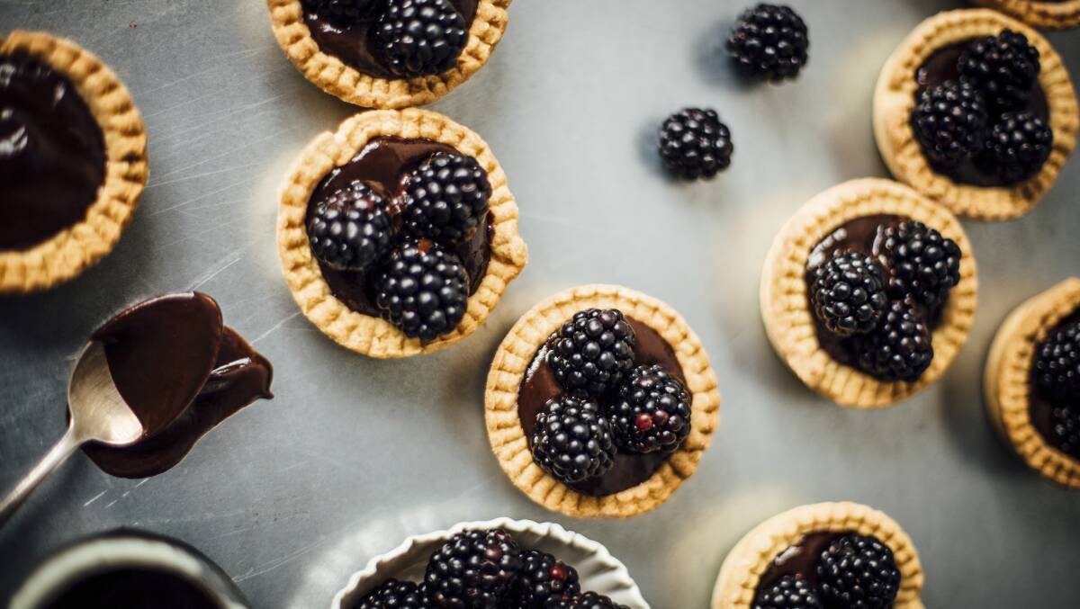 Blackberry ganache tartlets from Fairytale Baking by Christin Geweke. 