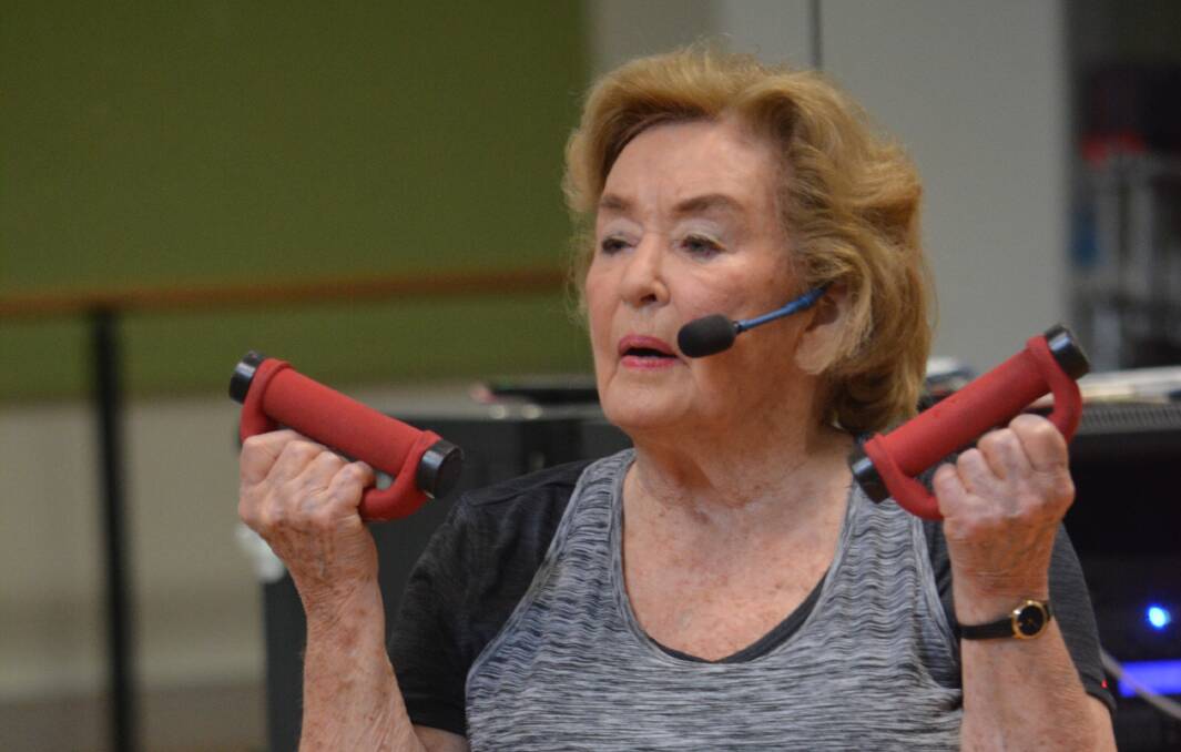 GETTING ON WITH IT: Eleanor Griffiths, in her nineties, has been running fitness classes in Ashburton for 26 years. She is also learning the flute and Italian.