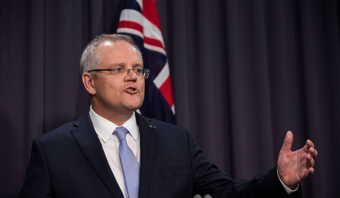 The Prime Minister Scott Morrison has dumped the plan to raise the pension age to 70. Photo: Dominic Lorrimer