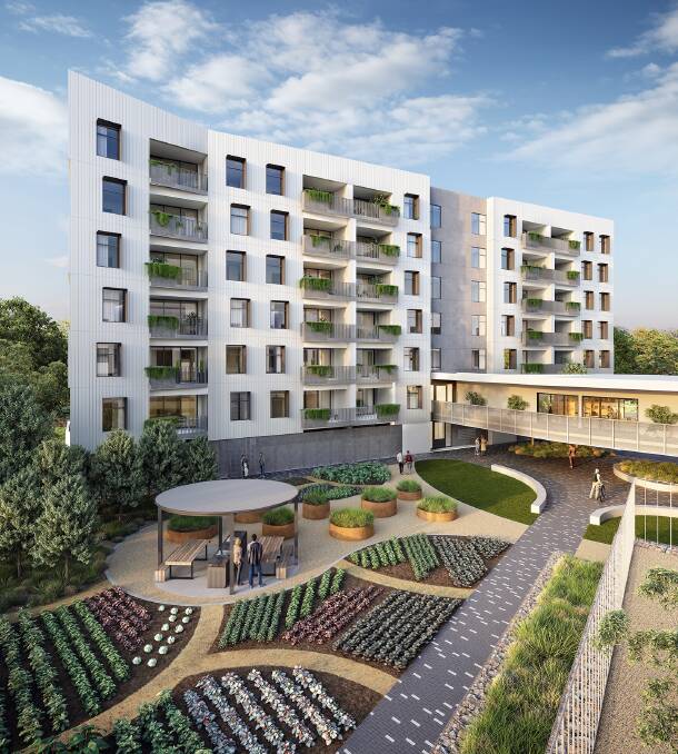 MULTI-LEVEL: The Smart Road vertical village will comprise 77 independent living apartments and community amenities, including a Montessori Early Learning Centre. 