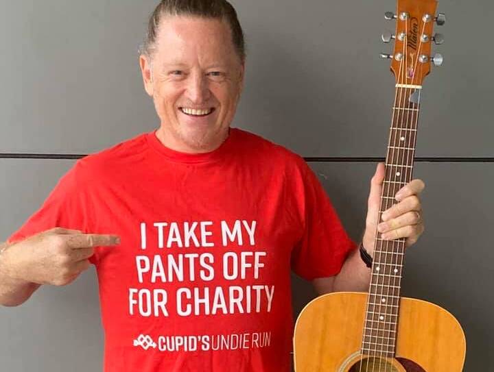 STRIPPED BACK SET: Country singer Kevin Sullivan is an ambassador for Cupid's Undie Run.