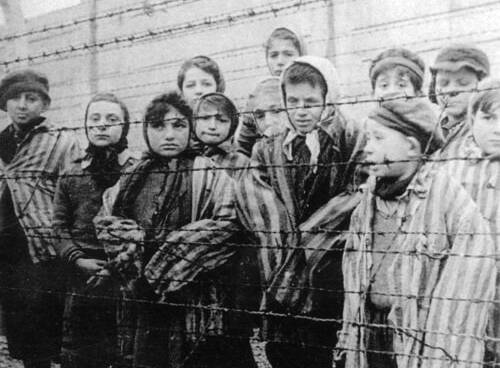 Child survivors of the Holocaust filmed days after the liberation of Auschwitz concentration camp by the Red Army, January, 1945. Photo: USHMM/State Archives of the Russian Federation