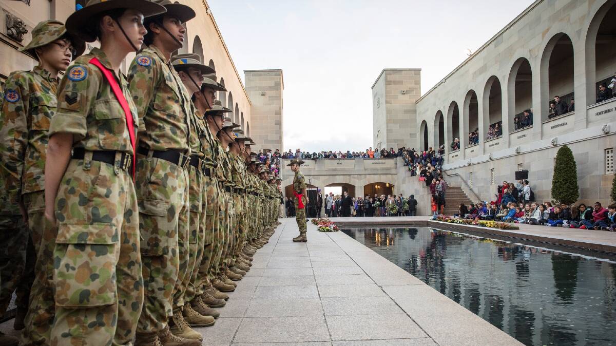 The Last Post Ceremony at the Australian War Memorial.