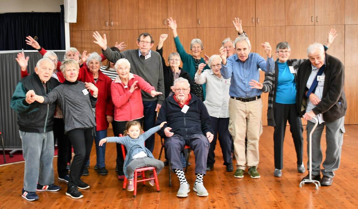 LOOSEN UP: Dancers at the Prance for Parkinson's class at the Baptist Church Hall in Bowral. Classes are held every Thursday. Photo: Hannah Neale. 
