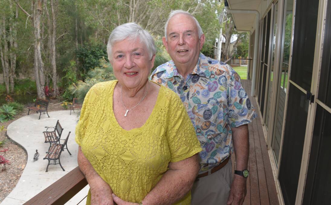 PARADISE: Sandra and Geoff Robson, who live at Moreton Shores, married in 1961 after meeting about two years earlier at Brisbane's Cloudland Ballroom. Photo: Jordan Crick