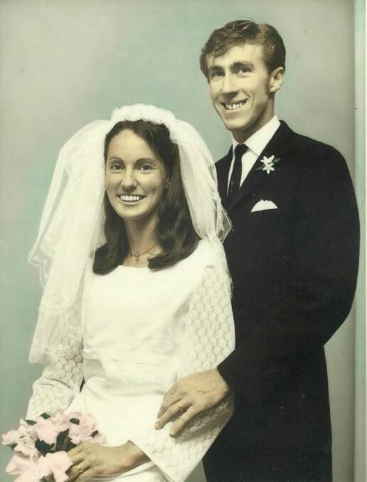 MARRIAGE: Russell and Carole Dinte on the greatest day of their lives. 