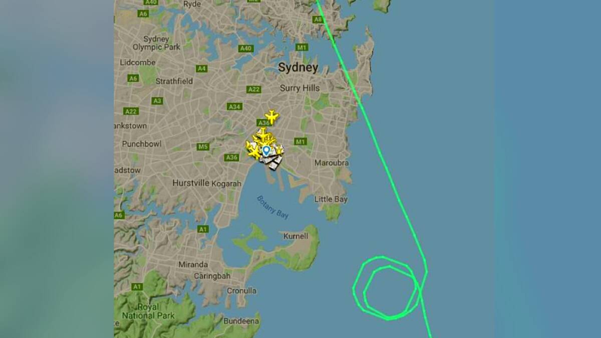 Flight radar of Sydney Airport on Friday.