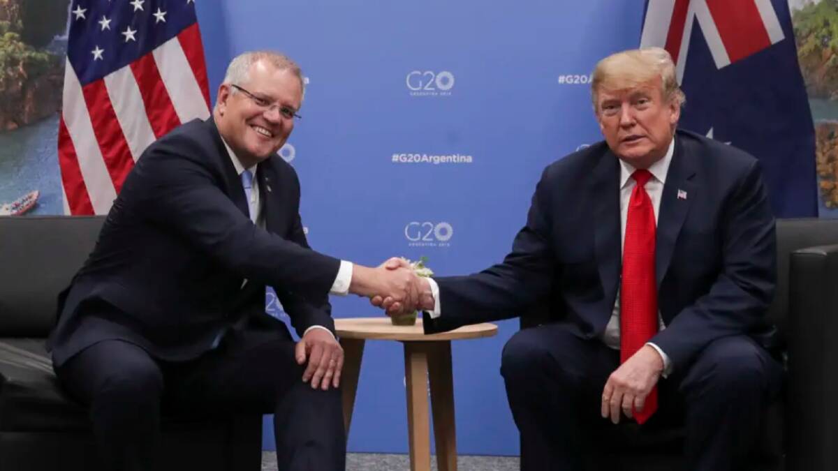 Donald Trump and Scott Morrison meet for the first time at the G20.