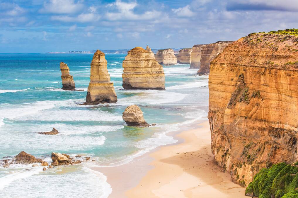 The Twelve Apostles rock formation along the Great Ocean Road. Picture Shutterstock