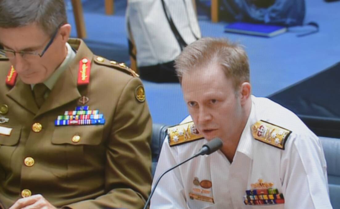 Chief of Navy Vice-Admiral Michael Noonan at the senate estimates hearings.