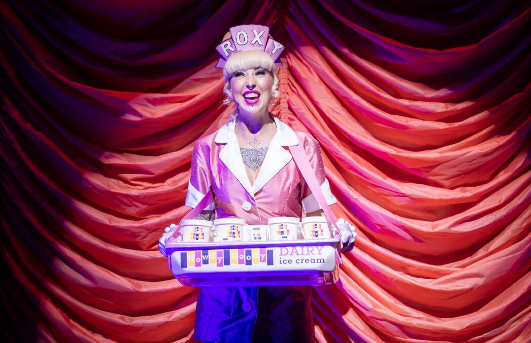 Edgy songstress Stellar Perry was perfectly cast as The Usherette and Magenta in Rocky Horror. Picture by Daniel Boud.