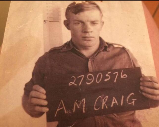 Alwyn's Vietnam War enlistment photo. 