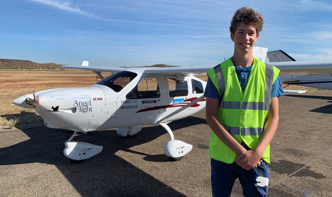 Solomon Cameron lands in Mount Isa for a break on his ambitious journey.