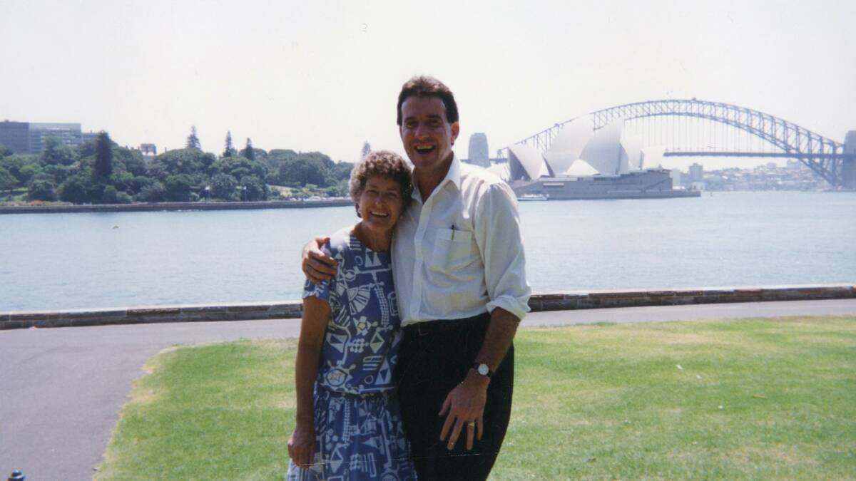 FULL HEARTS: Robert Tickner and his birth mother Maida during their first meeting in 1993.