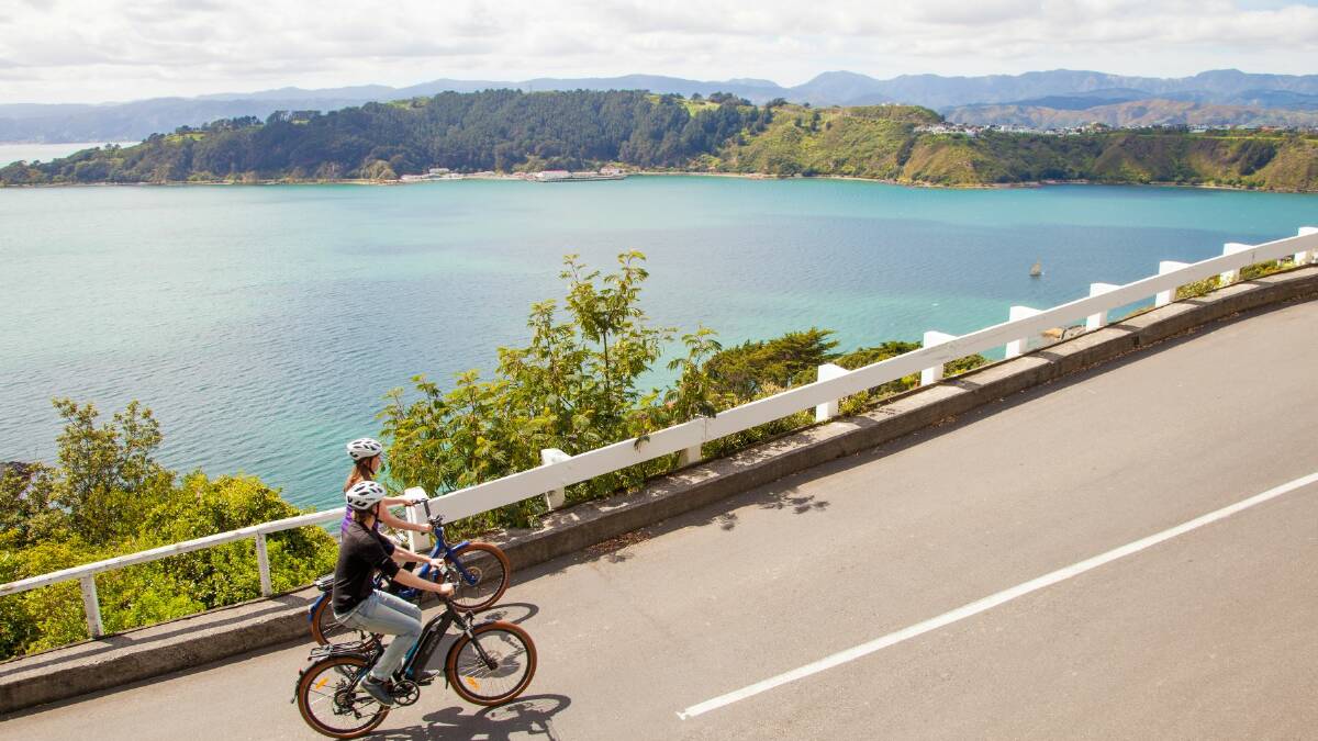 UP AND AWAY: Wellington Hill offers some spectacular views. Photo: Wanaka Bike Tours