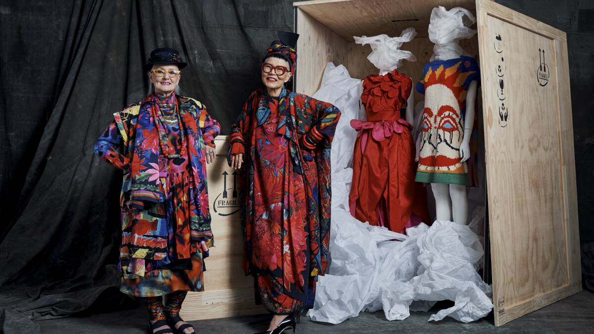 IN STEP: Designers Jenny Kee and Linda Jackson's partnership is being celebrated at an exhibition at The Powerhouse. Photo: Hugh Stewart.