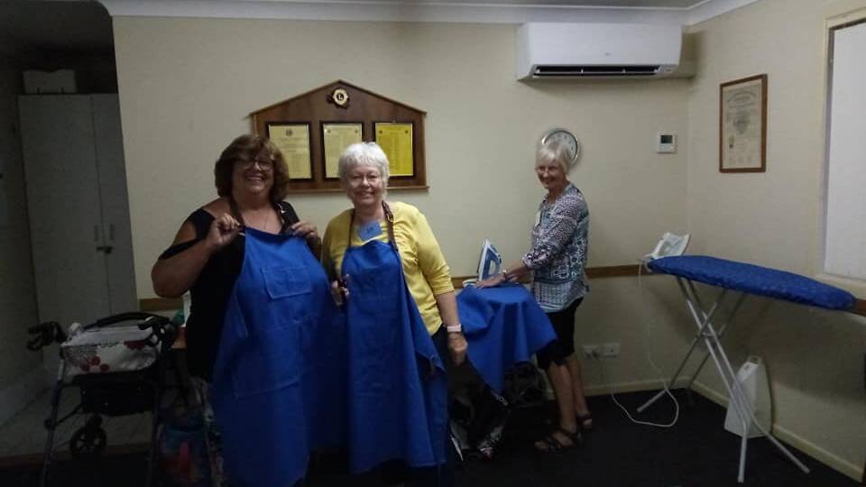 Port Macquarie Women's Shed was another lucky recipient. Pictured: (l-r) Jennifer Tighe, Jill Borrie and Bev McKinlay. 