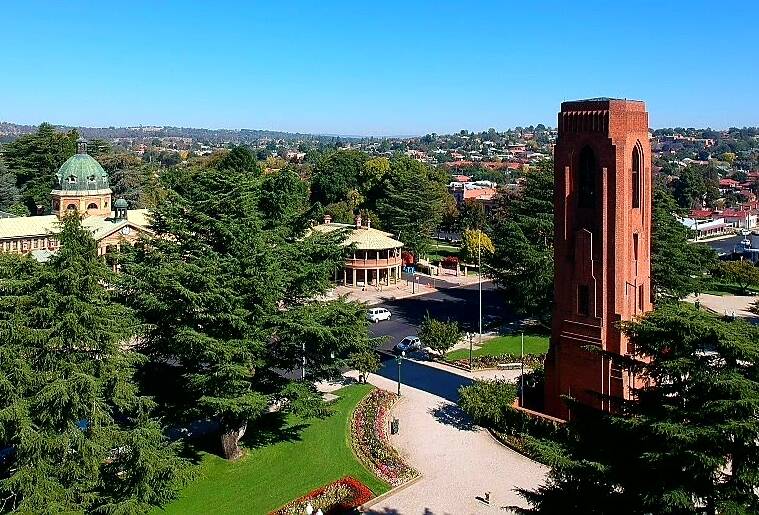 BELLS WILL BE RINGING: Bathurst's War Memorial Carillon (pictured right) now boasts a four octave range of 47 bells. The town will host its inaugural Festival of Bells to celebrate. 
