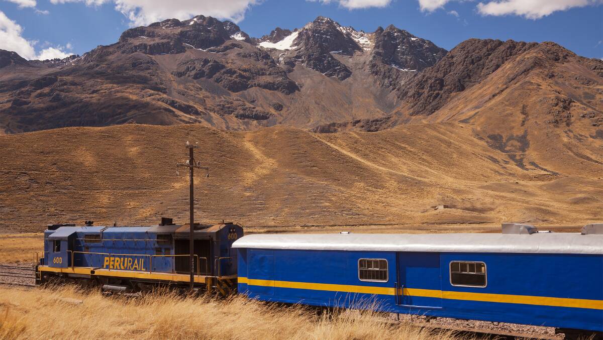NEXT STOP SOUTH AMERICA: The Perurail Titicaca train in La Raya.
