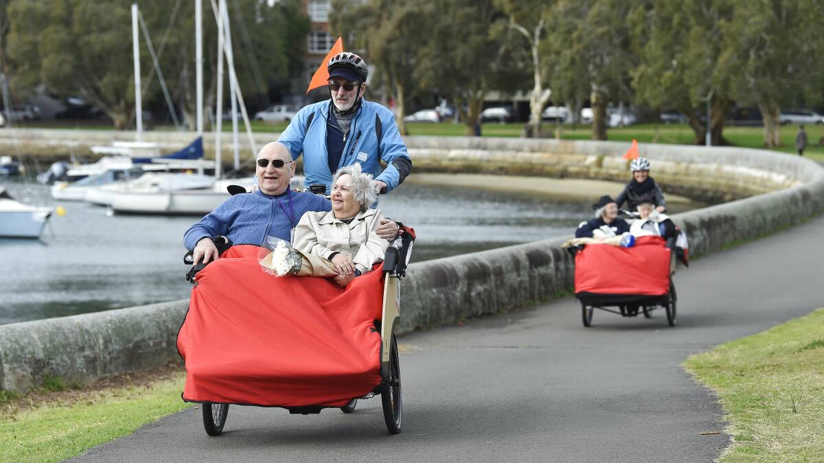 RIDE ON: A new trishaw has been launched in Sydney as part of the Cycling Without Age program. Photo: City of Sydney.