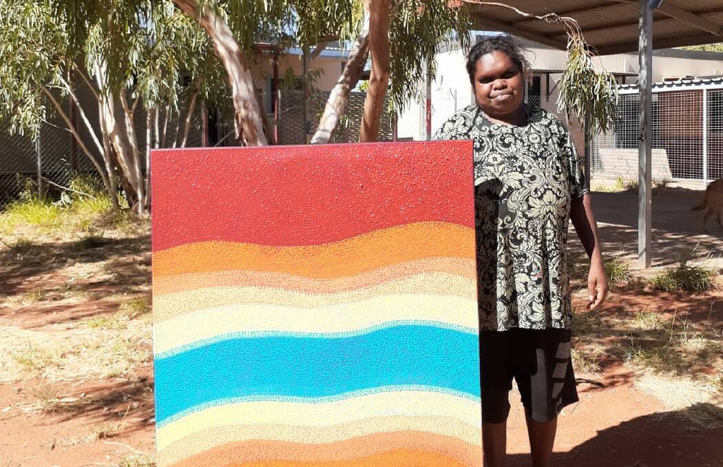 LIVING COLOUR: Artists and makers from remote areas all over Australia are headed to Sydney for the National Indigenous Art Fair. Pictured: Donna Ferguson from Kaltukatjara Studio