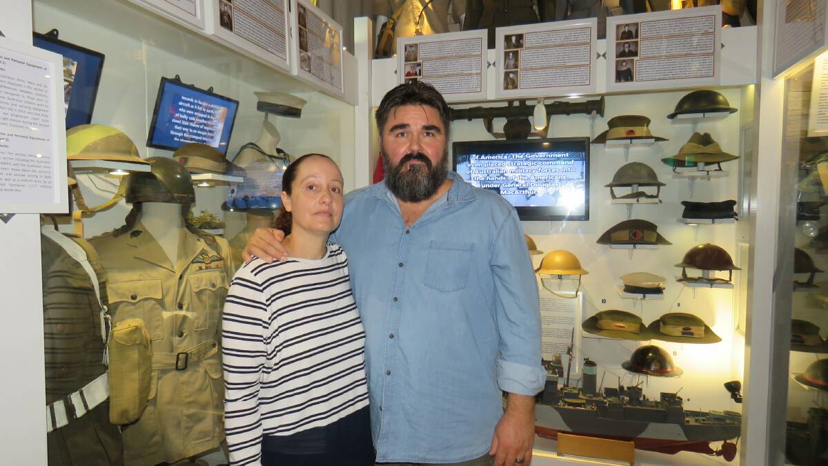 LOVE AND WAR: Ged Lagerewskij and his wife Paula spent six years preparing for the opening of their military museum. 