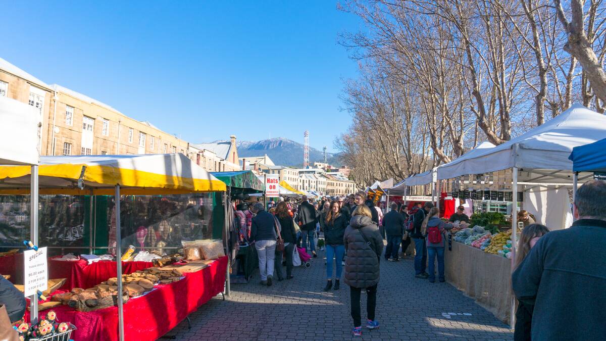 MARKET IN YOUR DIARY: Hobart's Salamanca Markets are just one of many attractions the Apple Isle has to offer. The Tassie Travel Voucher program is offering the chance to enjoy the island state at discounted rates. 