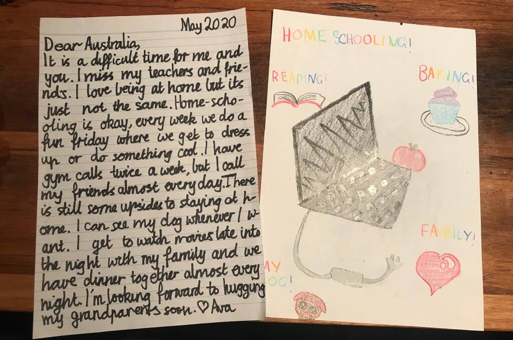 LOOK ON THE WRITE SIDE: Letters like this one from 9-year-old Ava can really help to lift spirits during COVID-19.
