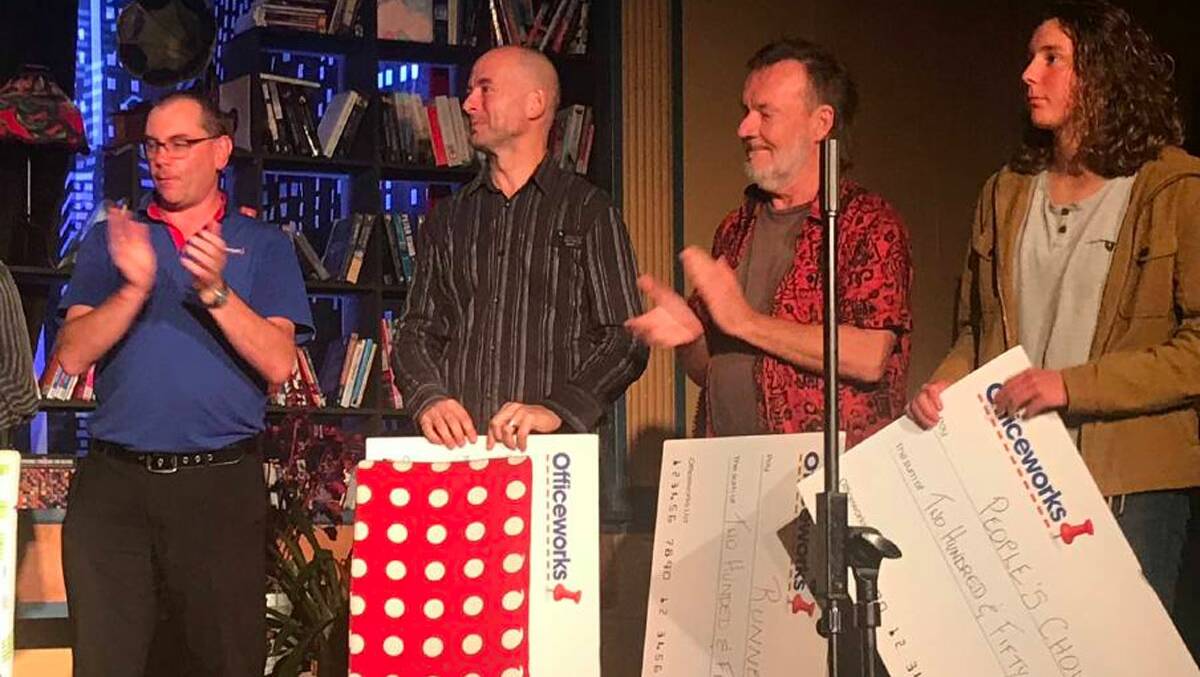 GRAND SLAM: People can vote on the winner of this year's Bellingen readers and Writers Festival poetry slam from their homes. Pictured: the presentation of last year's event.