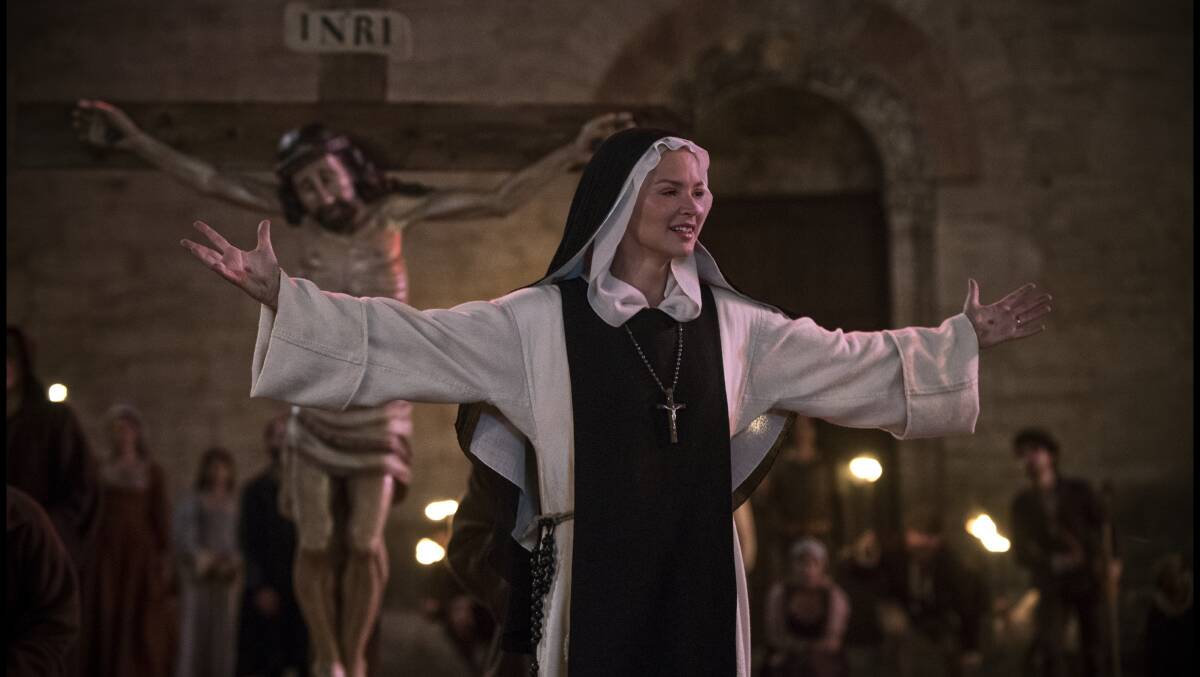 EUROPA! EUROPA: Virginie Efira in a still from Paul Verhoeven's Benedetta. The program for the Europa! Europa film festival will be announced during screenings of the film in Sydney and Melbourne on January 16.