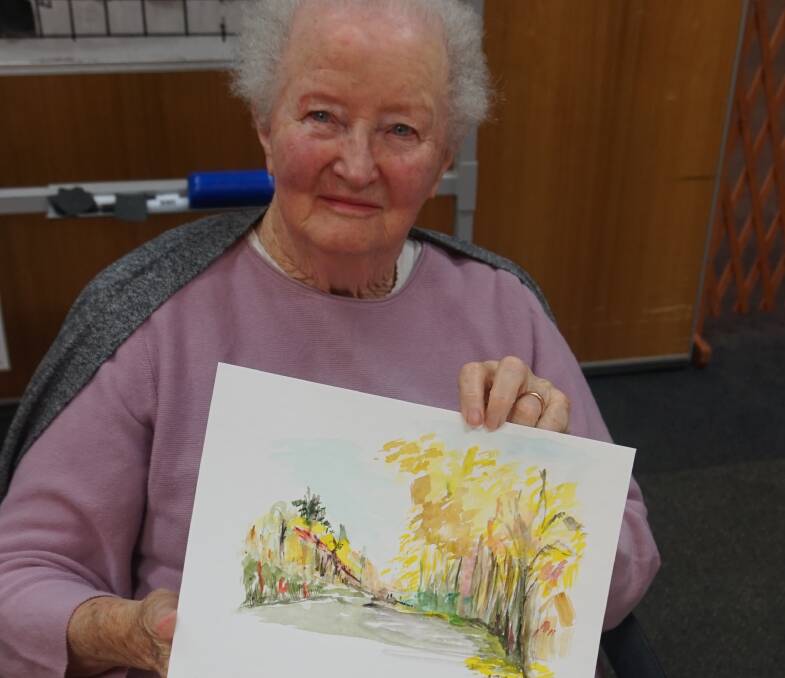 PURE GOLD: Anne's artwork captures memories of a golden autumn day on Buxton Street.