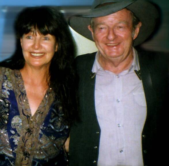 HAPPY TRAVELERS: Norma O'Hara Murphy with Slim Dusty- the inspiration for her song Travelin' Man, following the release of her Sweet Rain album in 1995.