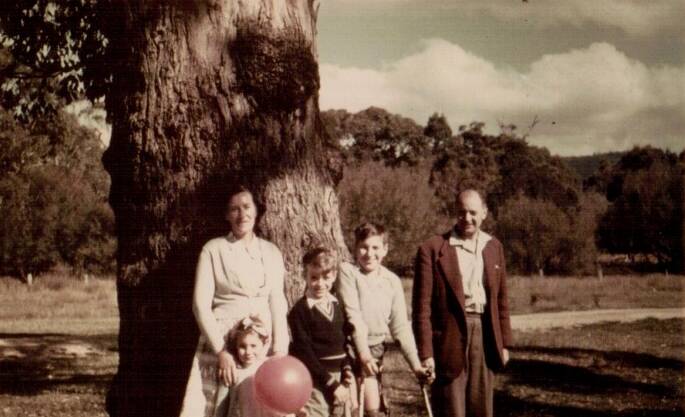 A childhood photo of Peter and his family following his battle with polio. Picture courtesy of Peter Freckleton